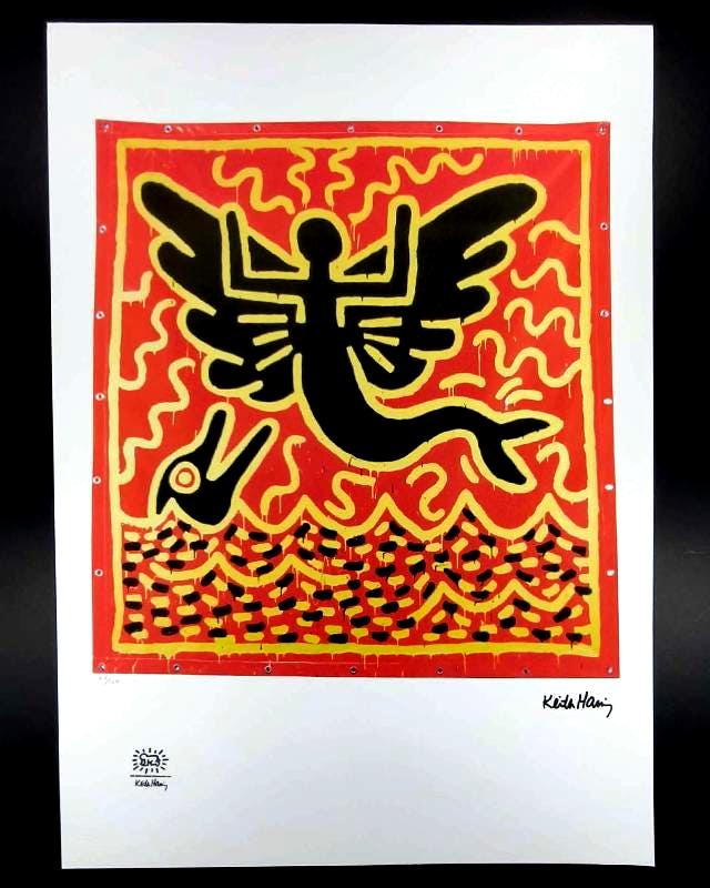 1990s Keith Haring Limited Edition Lithograph - Numbered in Pencil.