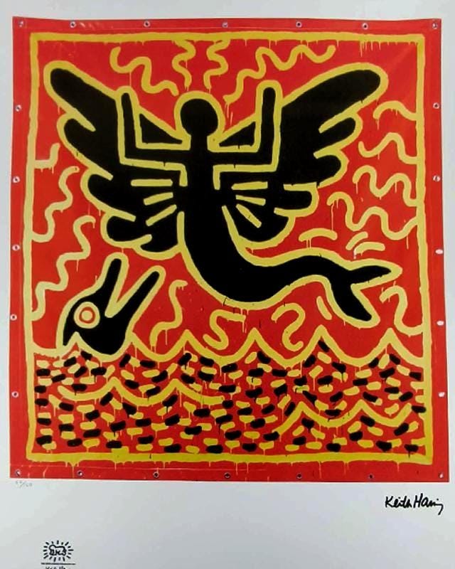 1990s Keith Haring Limited Edition Lithograph - Numbered in Pencil.