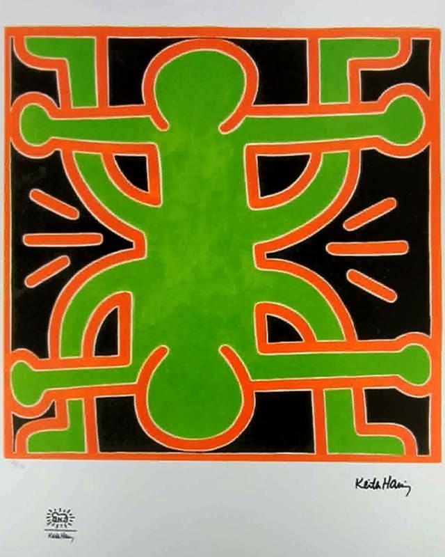 1990s Keith Haring Limited Edition Lithograph - Numbered in Pencil.