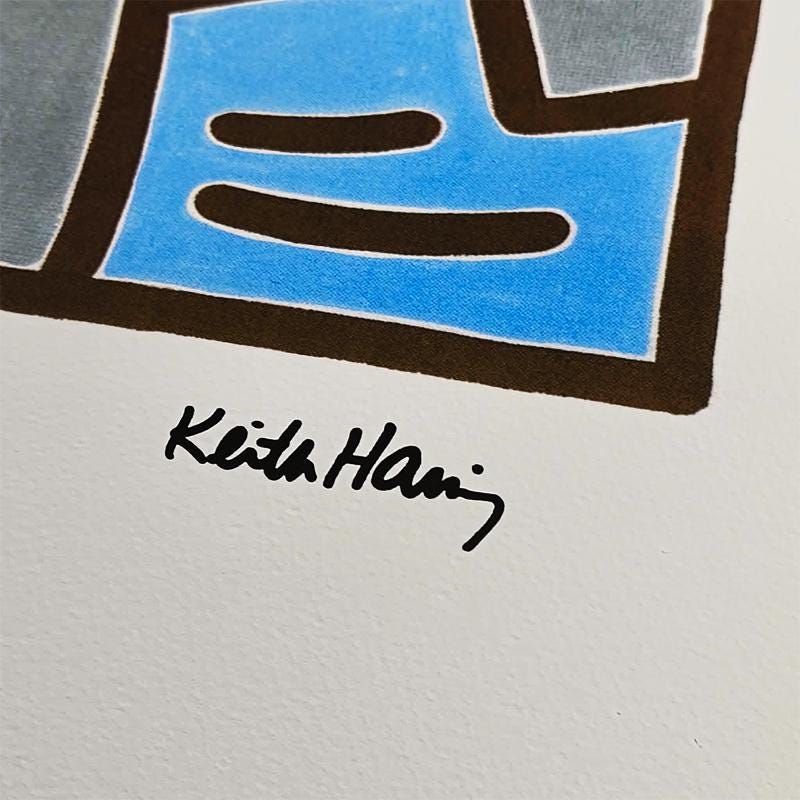 1990s Keith Haring Limited Edition Lithograph - Numbered in Pencil.
