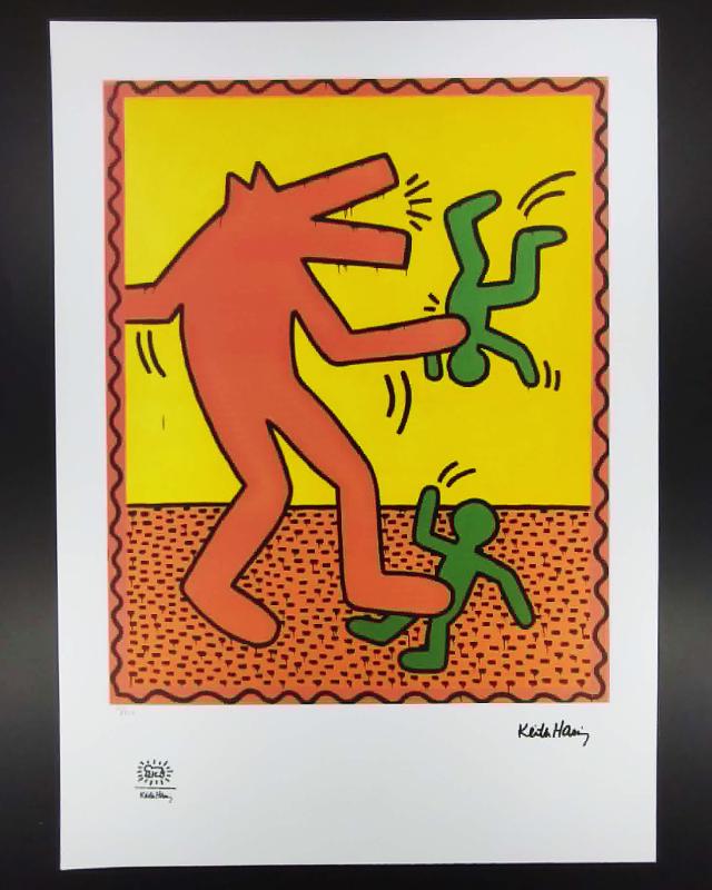 1990s Keith Haring Limited Edition Lithograph - Numbered in Pencil.