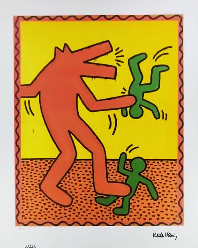 1990s Keith Haring Limited Edition Lithograph - Numbered in Pencil.
