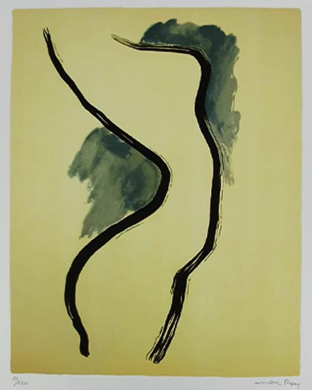 1970s Man Ray Limited Edition Lithograph. Author's signature and Numbered in Pencil.