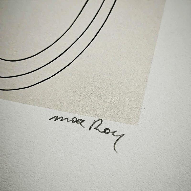 1970s Man Ray Limited Edition Lithograph. Author's signature and Numbered in Pencil.
