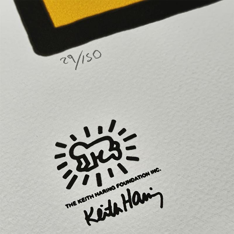 1990s Keith Haring Limited Edition Lithograph - Numbered in Pencil.