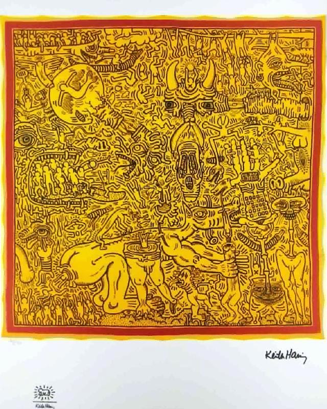 1990s Keith Haring Limited Edition Lithograph - Numbered in Pencil.
