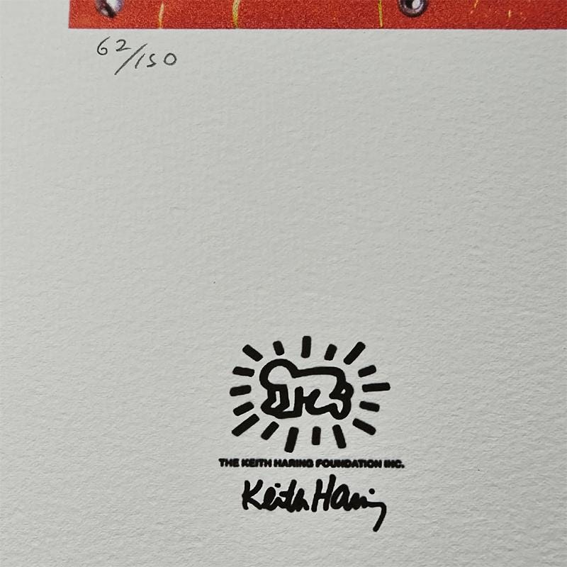 1990s Keith Haring Limited Edition Lithograph - Numbered in Pencil.