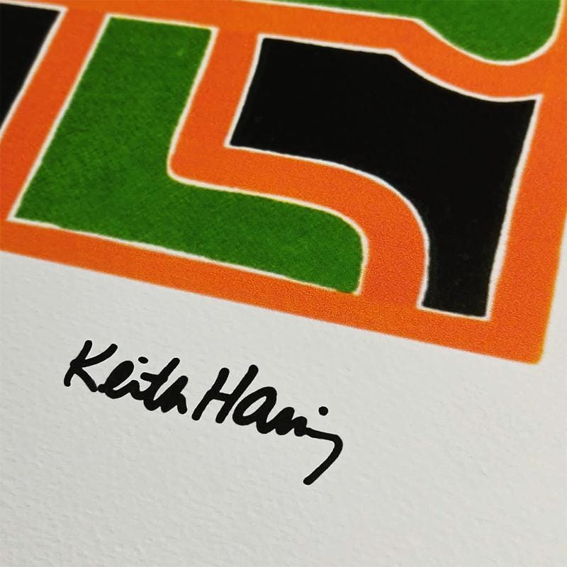 1990s Keith Haring Limited Edition Lithograph - Numbered in Pencil.