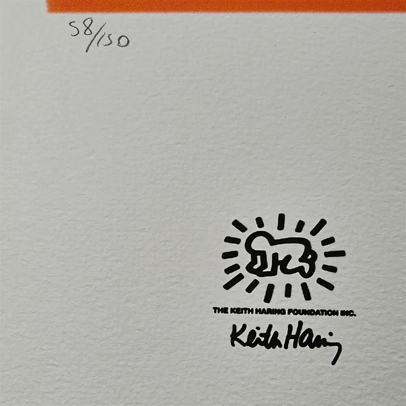 1990s Keith Haring Limited Edition Lithograph - Numbered in Pencil.