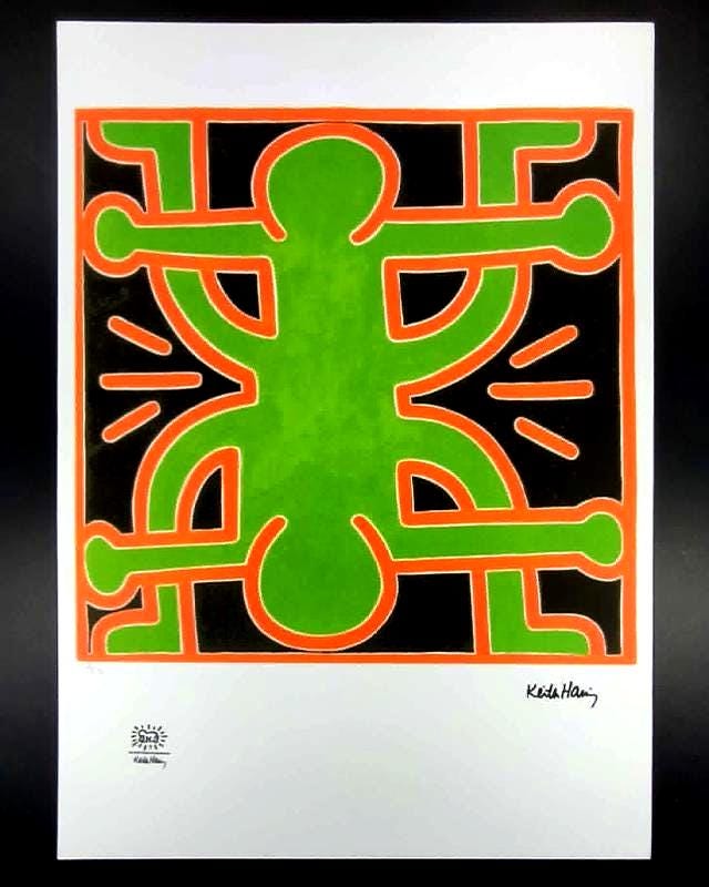 1990s Keith Haring Limited Edition Lithograph - Numbered in Pencil.