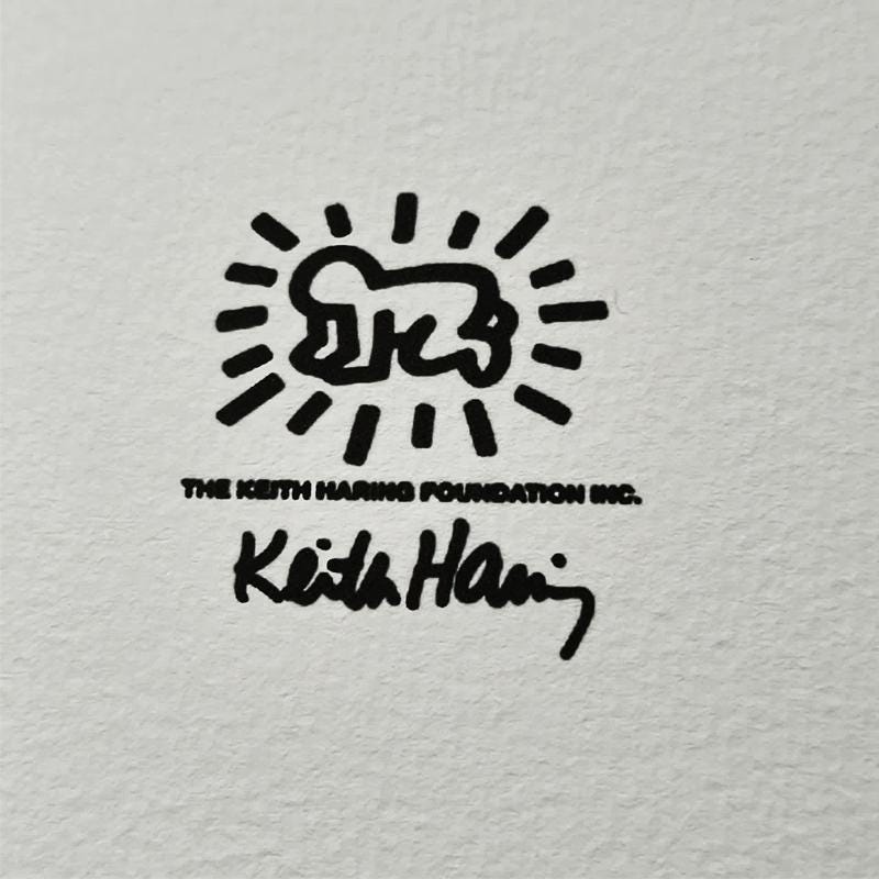 1990s Keith Haring Limited Edition Lithograph - Numbered in Pencil.