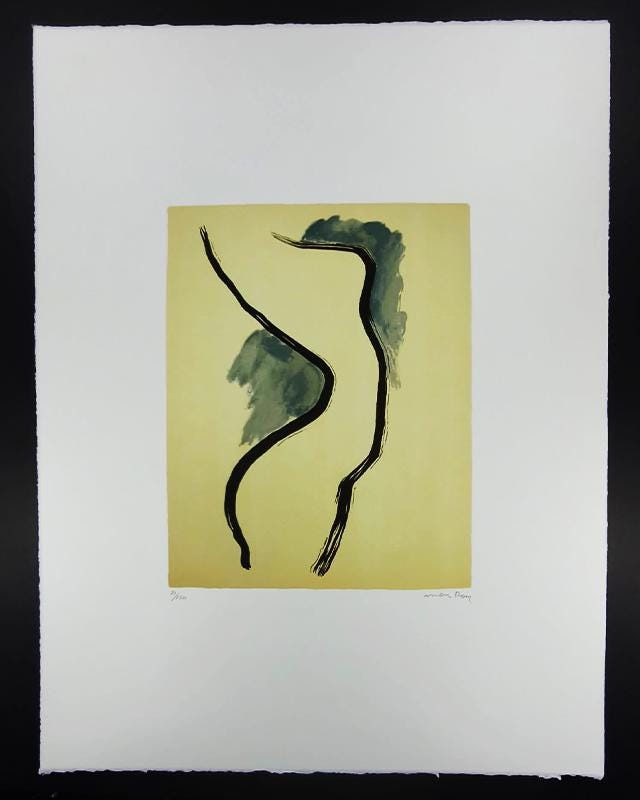 1970s Man Ray Limited Edition Lithograph. Author's signature and Numbered in Pencil.