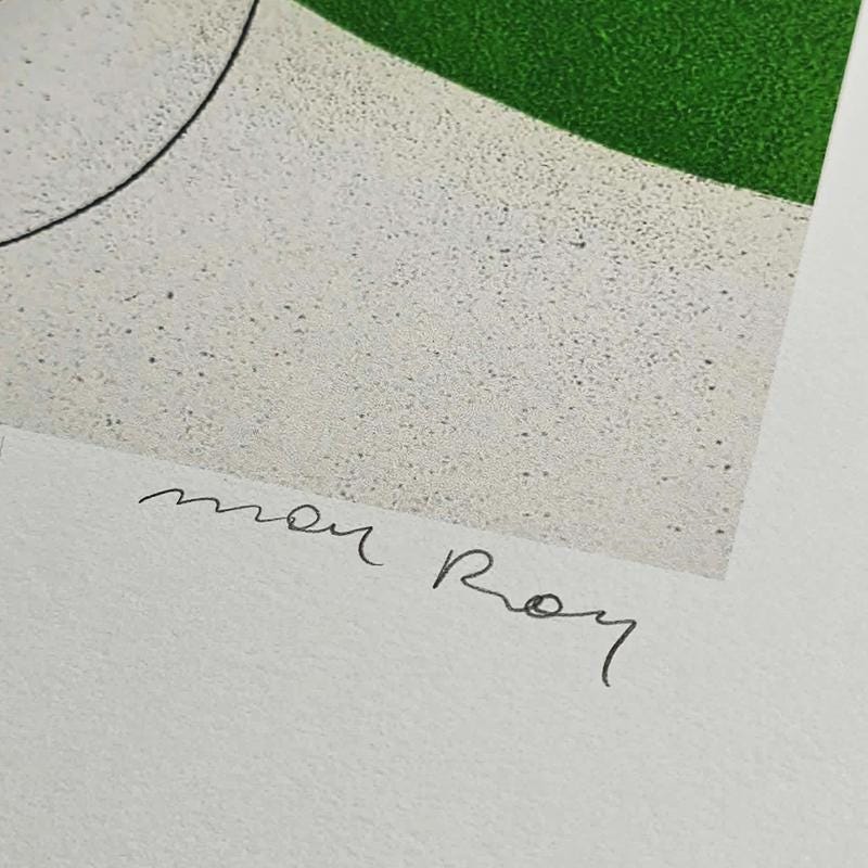 1970s Man Ray Limited Edition Lithograph. Author's signature and Numbered in Pencil.