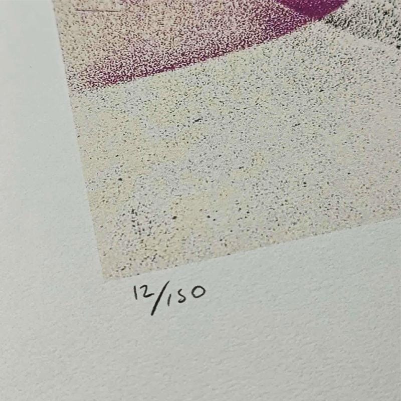 1970s Man Ray Limited Edition Lithograph. Author's signature and Numbered in Pencil.