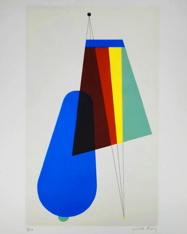 1970s Man Ray Limited Edition Lithograph. Author's signature and Numbered in Pencil.