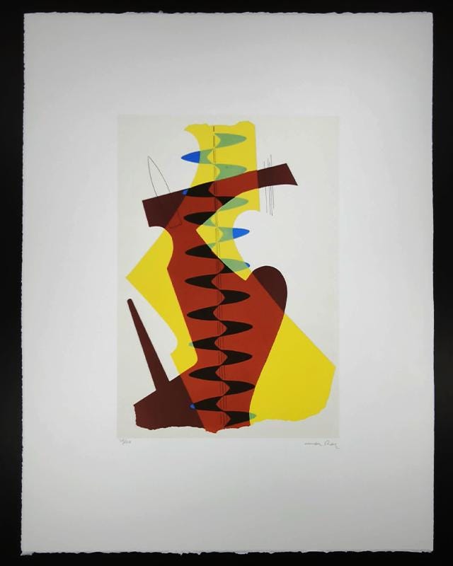 1970s Man Ray Limited Edition Lithograph. Author's signature and Numbered in Pencil.