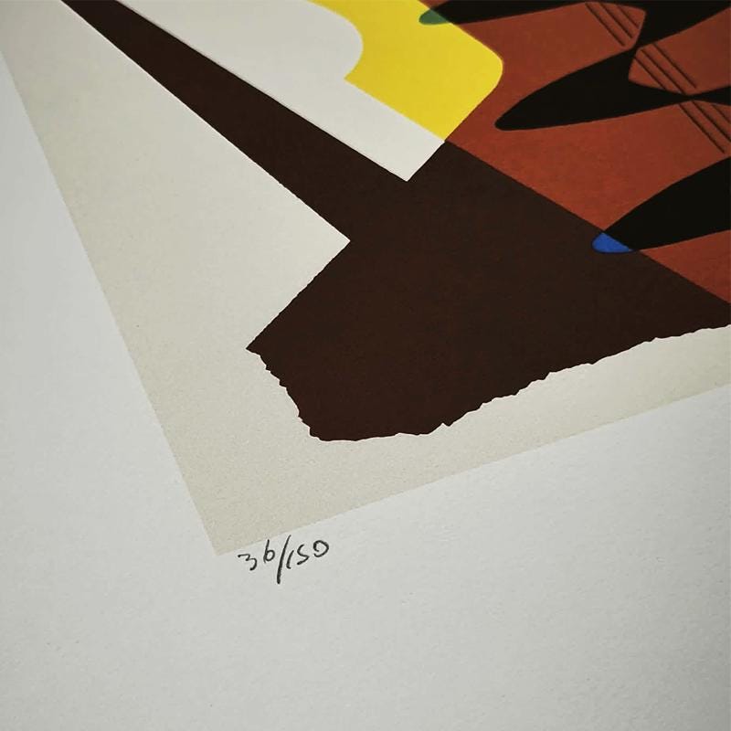 1970s Man Ray Limited Edition Lithograph. Author's signature and Numbered in Pencil.