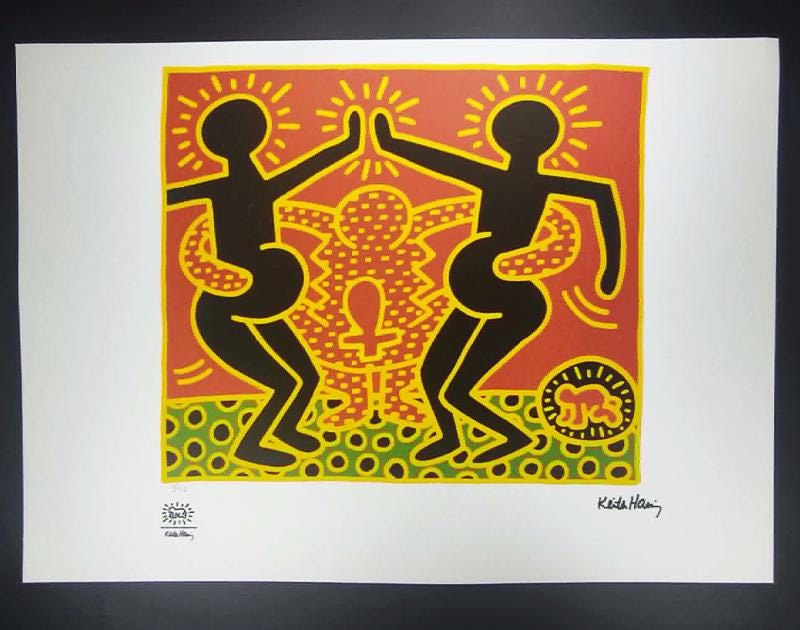 1990s Keith Haring Limited Edition Lithograph - Numbered in Pencil.