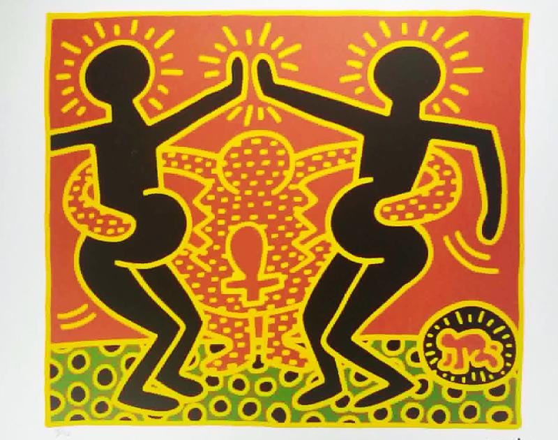 1990s Keith Haring Limited Edition Lithograph - Numbered in Pencil.