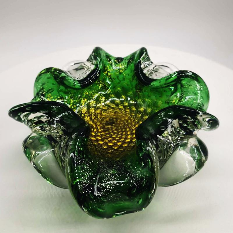 1960s Ashtray or Catch-all in Murano Glass. Made in Italy.