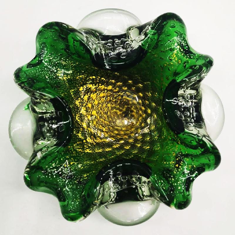 1960s Ashtray or Catch-all in Murano Glass. Made in Italy.