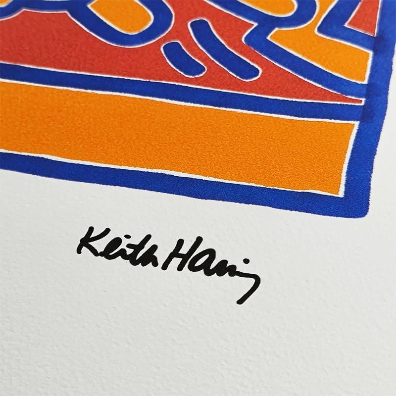 1990s Keith Haring Limited Edition Lithograph - Numbered in Pencil.