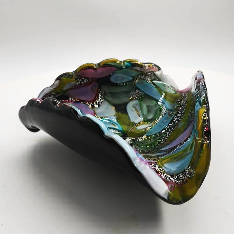 1950s Stunning Ashtray in Murano glass by Dino Martens - Tutti Frutti. Made in Italy. 15 cm. / 5.90 inches