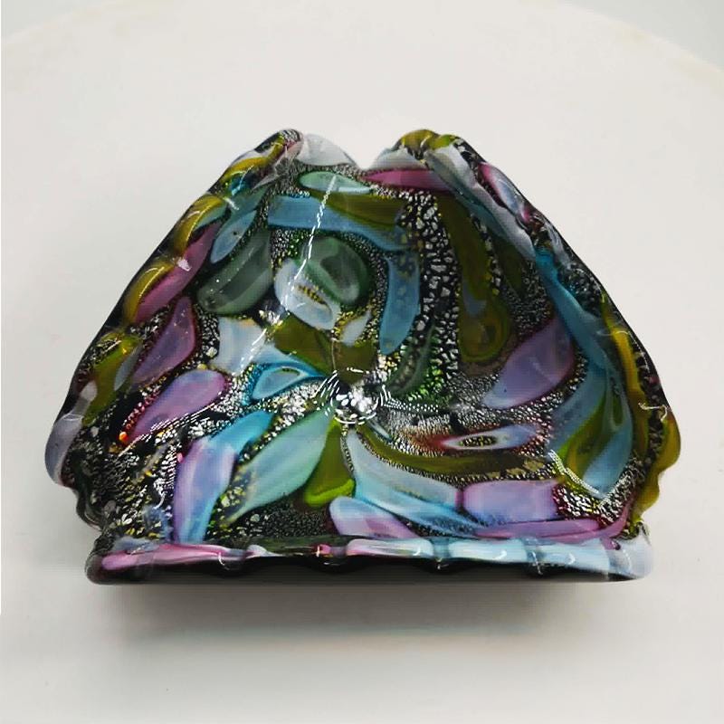1950s Stunning Ashtray in Murano glass by Dino Martens - Tutti Frutti. Made in Italy. 15 cm. / 5.90 inches