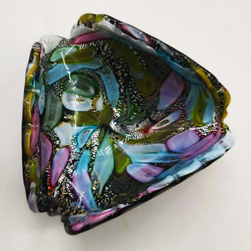 1950s Stunning Ashtray in Murano glass by Dino Martens - Tutti Frutti. Made in Italy. 15 cm. / 5.90 inches