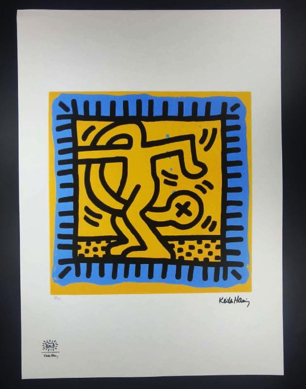 1990s Keith Haring Limited Edition Lithograph - Numbered in Pencil.