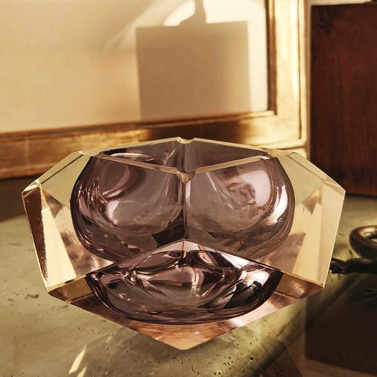 1960s Big rare color Ashtray or Catch-all in Murano Glass by Flavio Poli for Seguso. 15 cm. / 5.90 inches