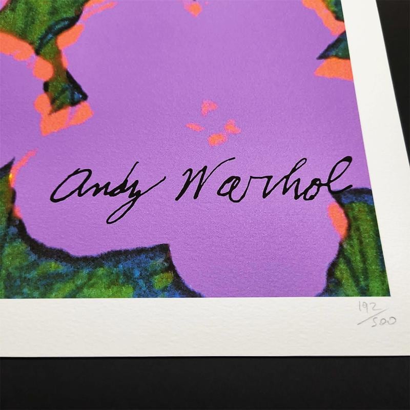 1980s Andy Warhol "Flowers" Limited Edition Lithograph by CMOA - 50 x 50 cm