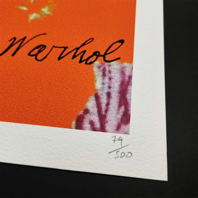 1980s Andy Warhol "Flowers" Limited Edition Lithograph by CMOA - 50 x 50 cm