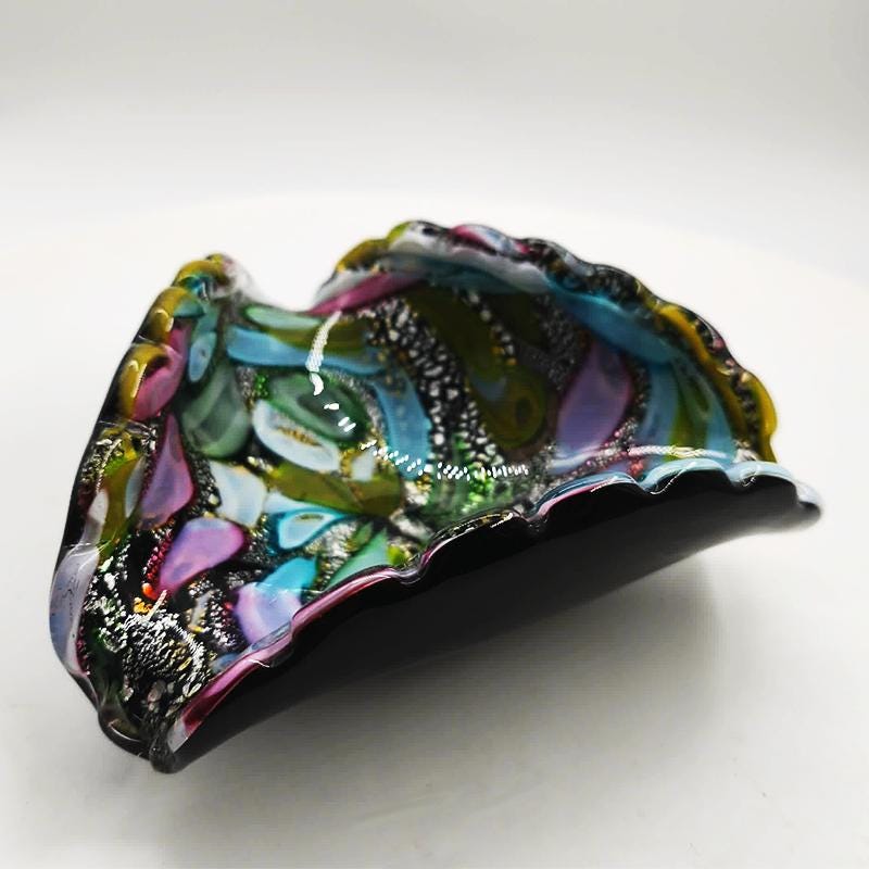 1950s Stunning Ashtray in Murano glass by Dino Martens - Tutti Frutti. Made in Italy. 15 cm. / 5.90 inches