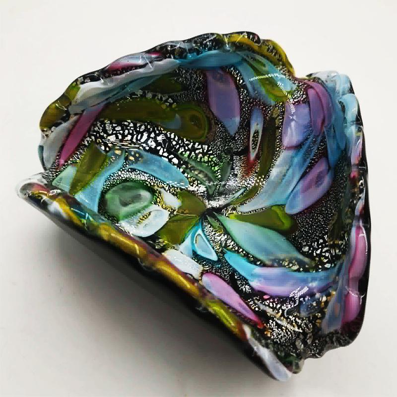 1950s Stunning Ashtray in Murano glass by Dino Martens - Tutti Frutti. Made in Italy. 15 cm. / 5.90 inches