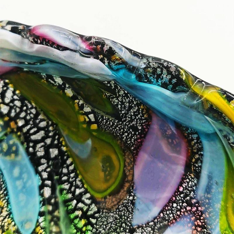 1950s Stunning Ashtray in Murano glass by Dino Martens - Tutti Frutti. Made in Italy. 15 cm. / 5.90 inches