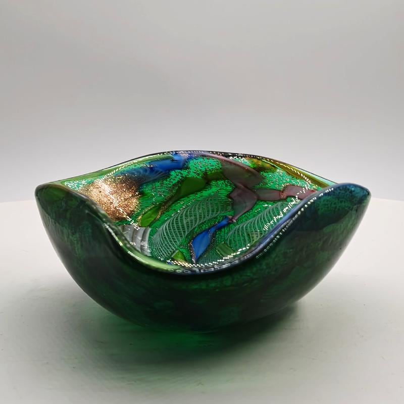 1950s Stunning Ashtray in Murano glass by Dino Martens - Tutti Frutti. Made in Italy. 13 cm. / 5.11 inches