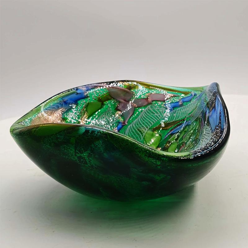 1950s Stunning Ashtray in Murano glass by Dino Martens - Tutti Frutti. Made in Italy. 13 cm. / 5.11 inches