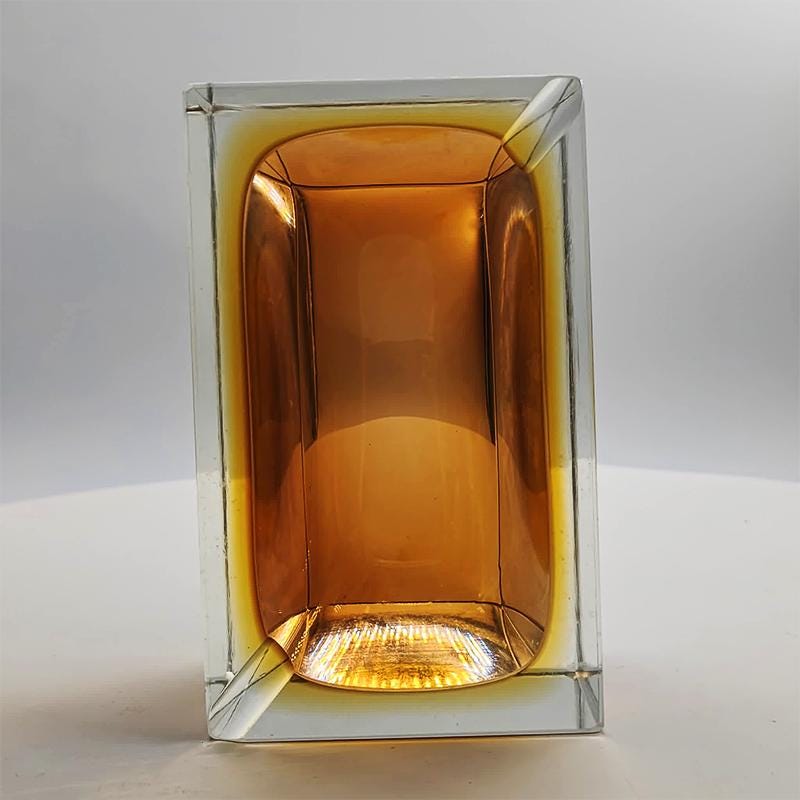 1960s Rectangular Ashtray or Catch-all in Murano Glass by Flavio Poli for Seguso.