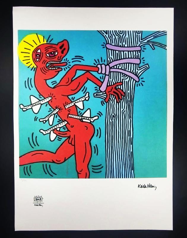 1990s Keith Haring Limited Edition Lithograph - Numbered in Pencil.