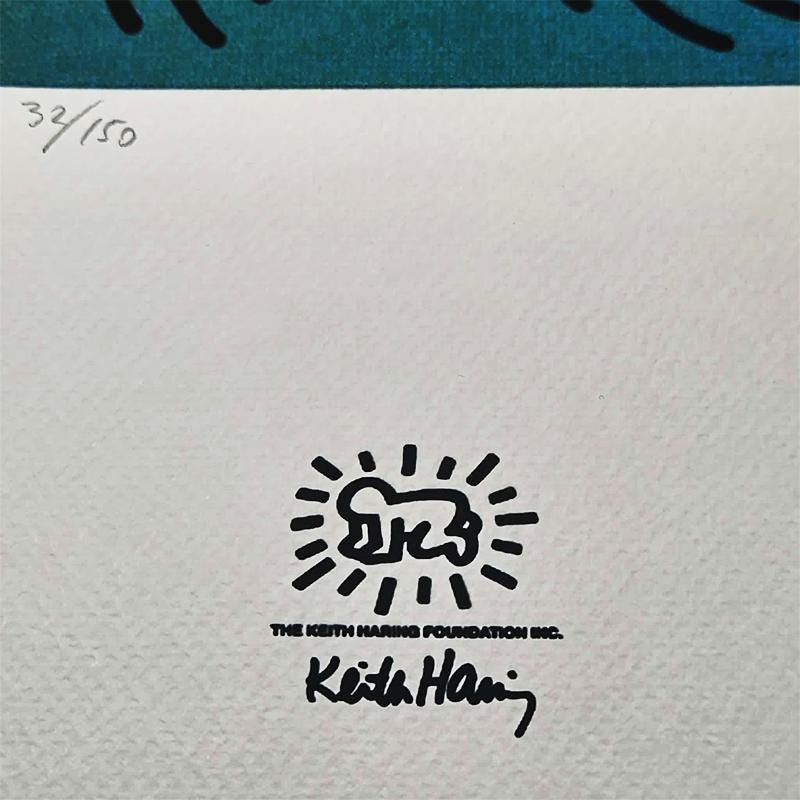 1990s Keith Haring Limited Edition Lithograph - Numbered in Pencil.
