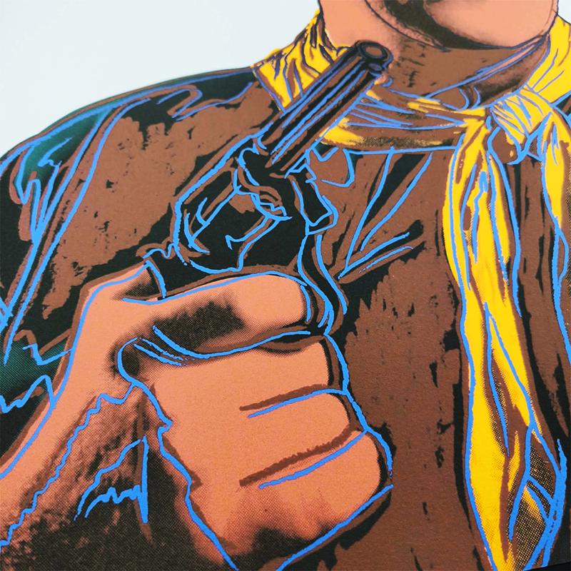 1980s Big Andy Warhol "John Wayne" Limited Edition Lithograph Numbered in Pencil by CMOA. 60 cm / 23.62 inches
