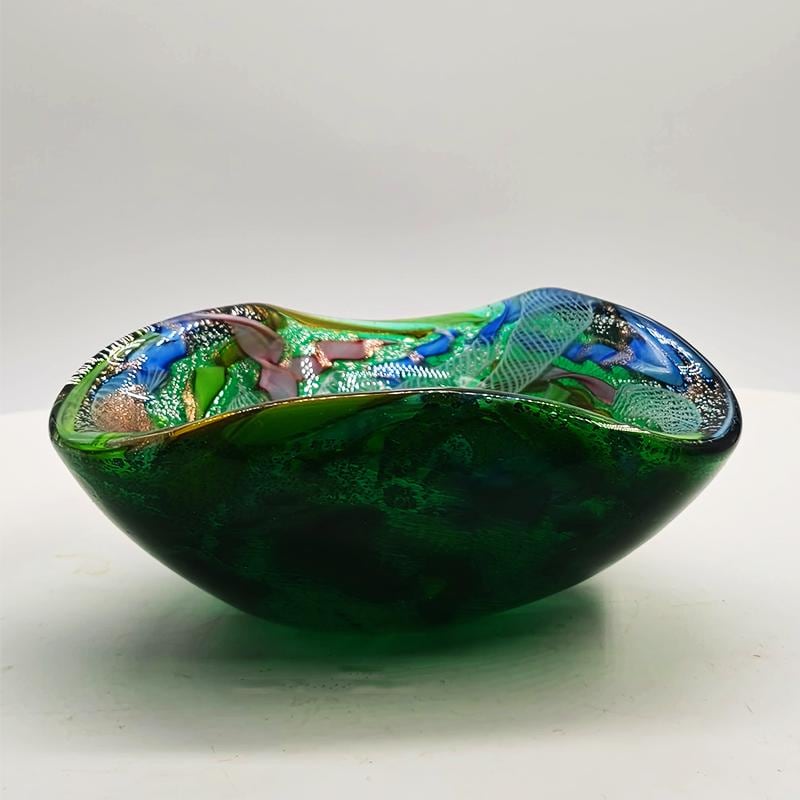 1950s Stunning Ashtray in Murano glass by Dino Martens - Tutti Frutti. Made in Italy. 13 cm. / 5.11 inches