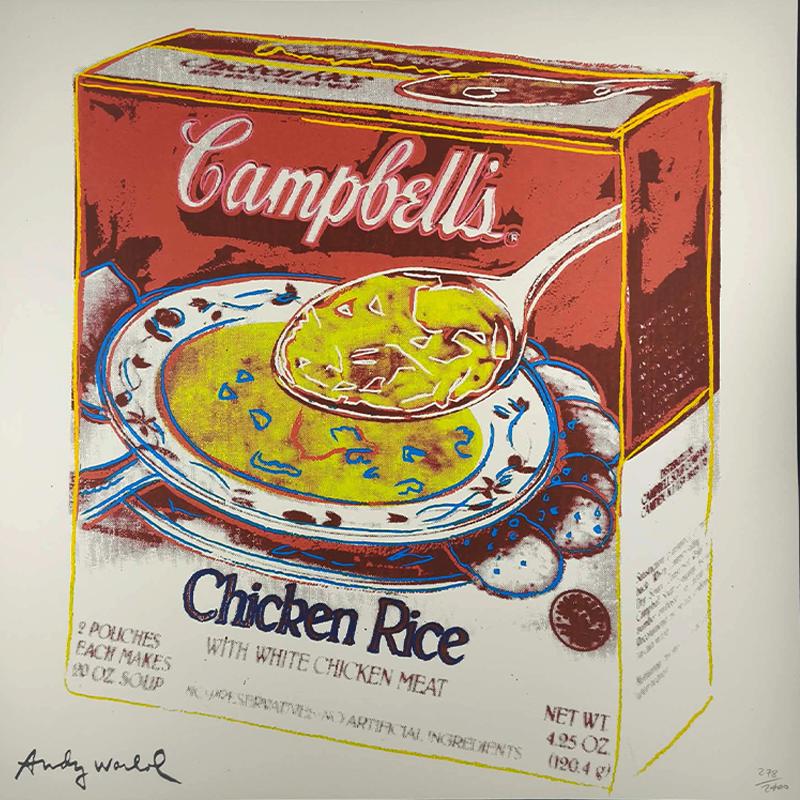 1980s Big Andy Warhol "Campbells" Limited Edition Lithograph Numbered in Pencil by CMOA. 60 cm / 23.62 inches