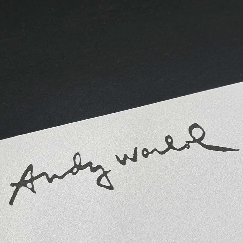 1980s Big Andy Warhol "John Wayne" Limited Edition Lithograph Numbered in Pencil by CMOA. 60 cm / 23.62 inches
