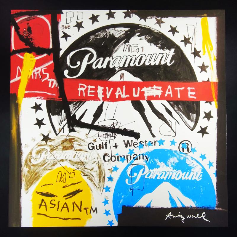 1980s Big Andy Warhol "Paramount Revalue" Limited Edition Lithograph Numbered in Pencil by CMOA. 60 cm / 23.62 inches