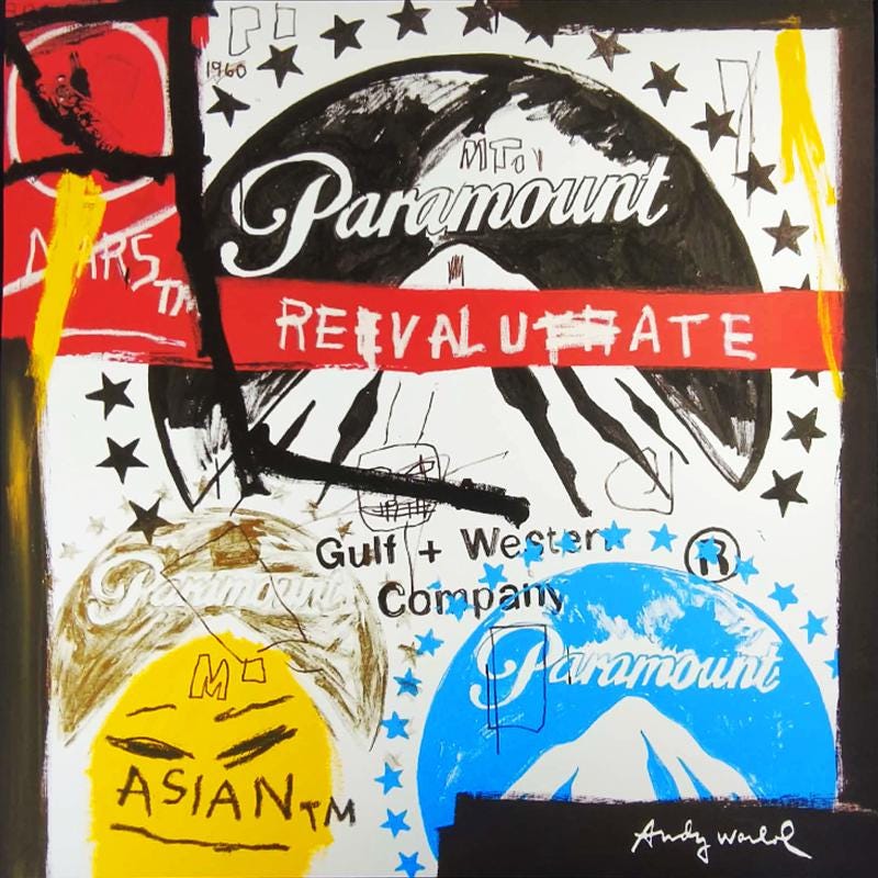 1980s Big Andy Warhol "Paramount Revalue" Limited Edition Lithograph Numbered in Pencil by CMOA. 60 cm / 23.62 inches