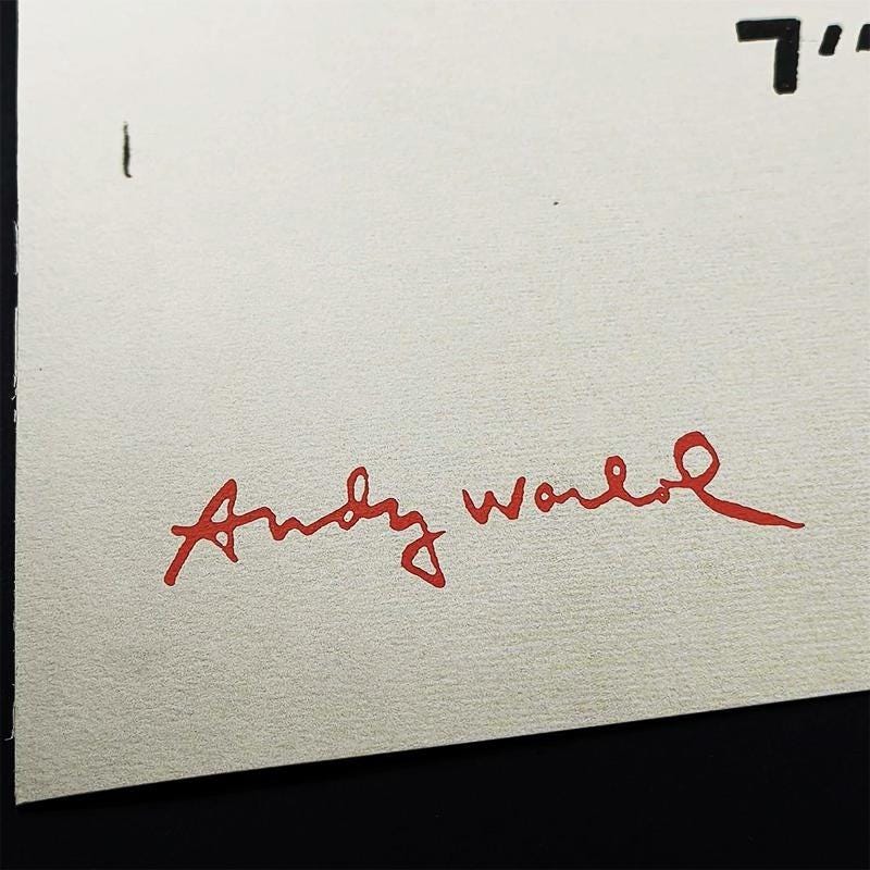 1980s Big Andy Warhol "Drills" Limited Edition Lithograph Numbered in Pencil by CMOA. 60 cm / 23.62 inches