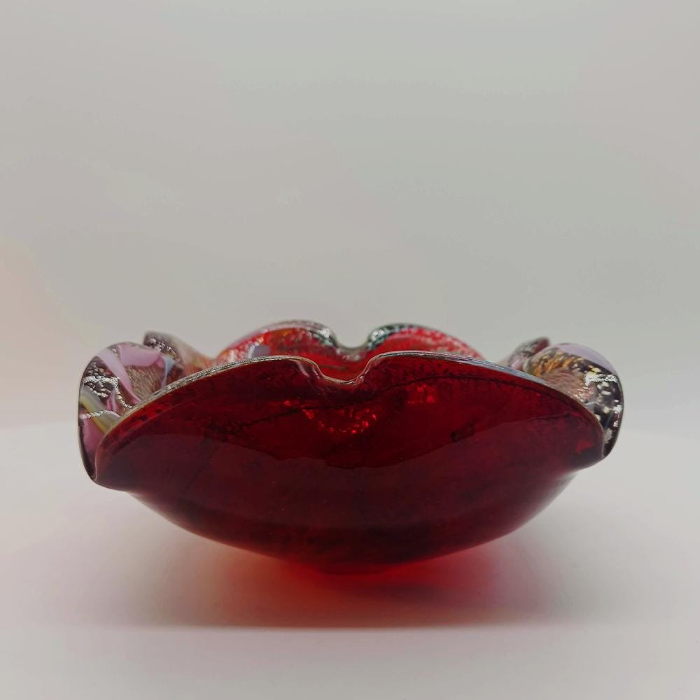 1950s Stunning Ashtray in Murano glass by Dino Martens - Tutti Frutti. Made in Italy. 13 Cm. / 5.11 inches
