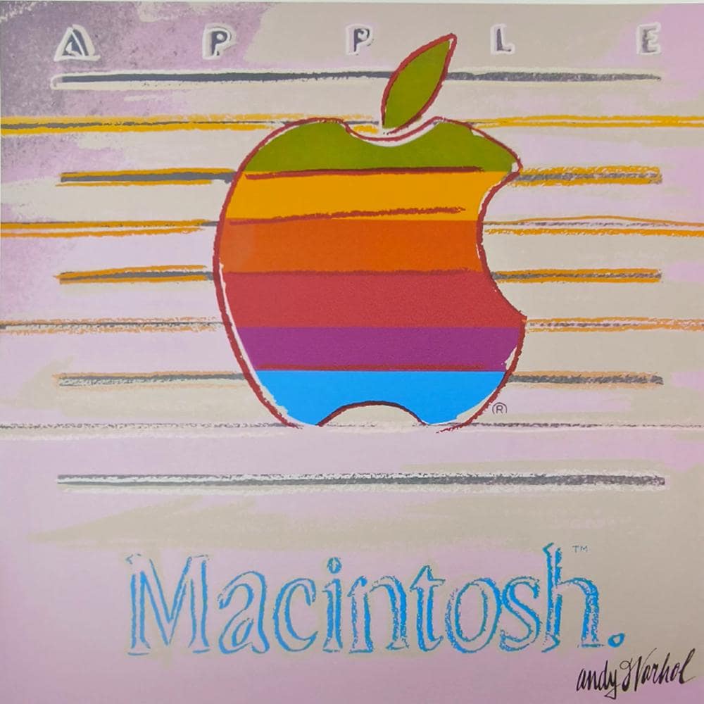 1980S Andy Warhol "Apple - Macintosh" Classic Limited Edition Lithograph by CMOA. Numbered in Pencil.